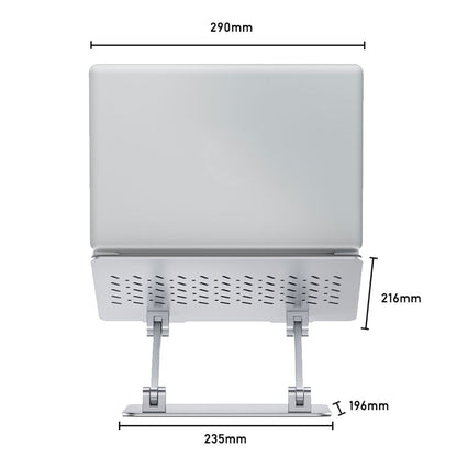 Soporte de computadora portátil de enfriamiento de aluminio para computadora portátil