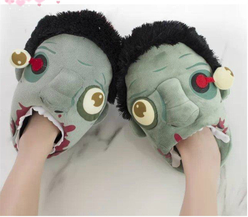 Chaussons zombies amusants d'Halloween The Walking Dead