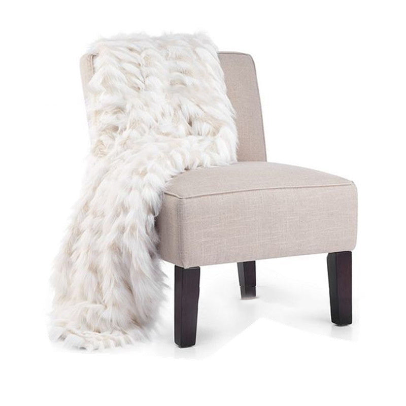 Exquisite Jacquard Fake Fur Blanket Model Room Soft Outfit