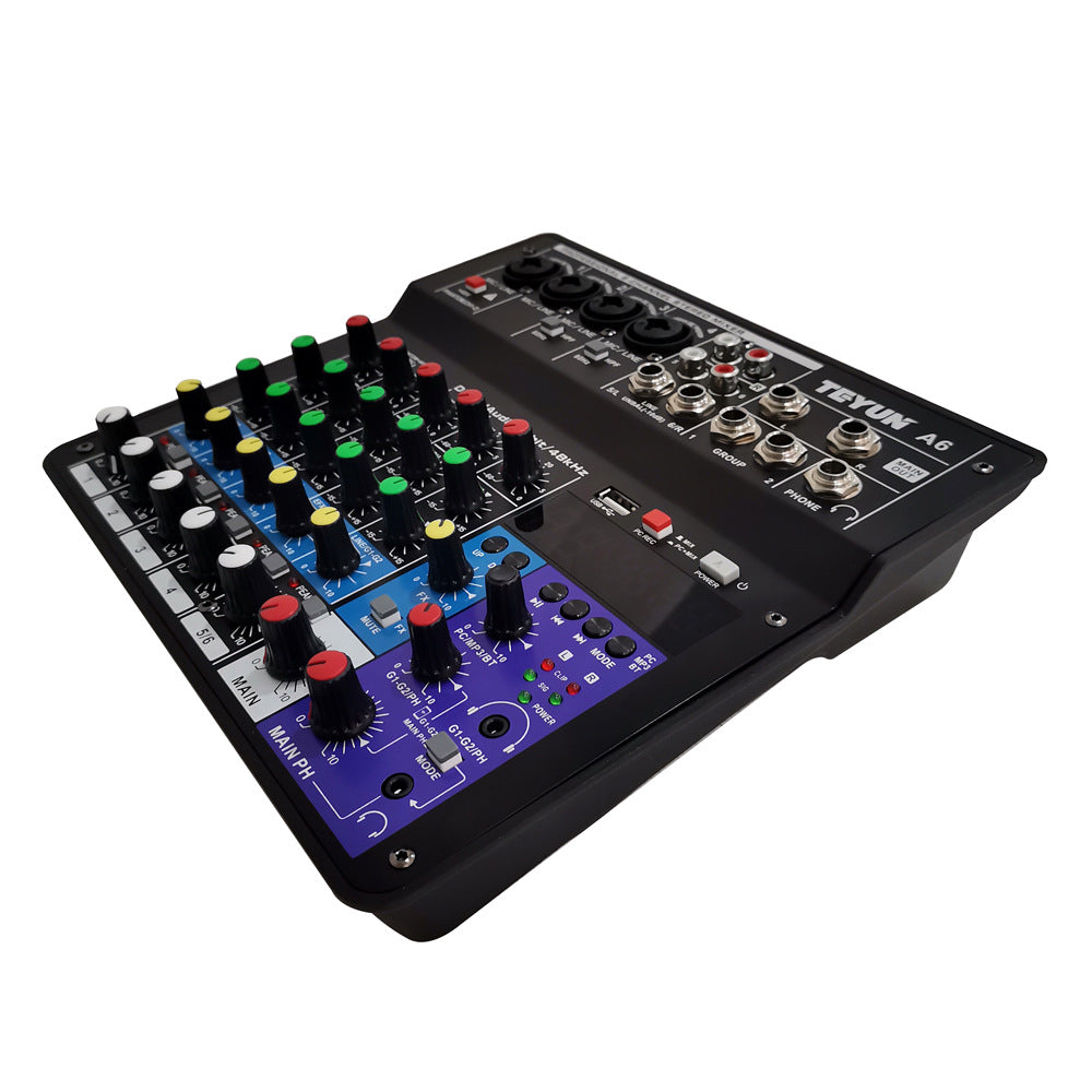 Bluetooth Sound Card Mixer Live Equipment Microphone Effector