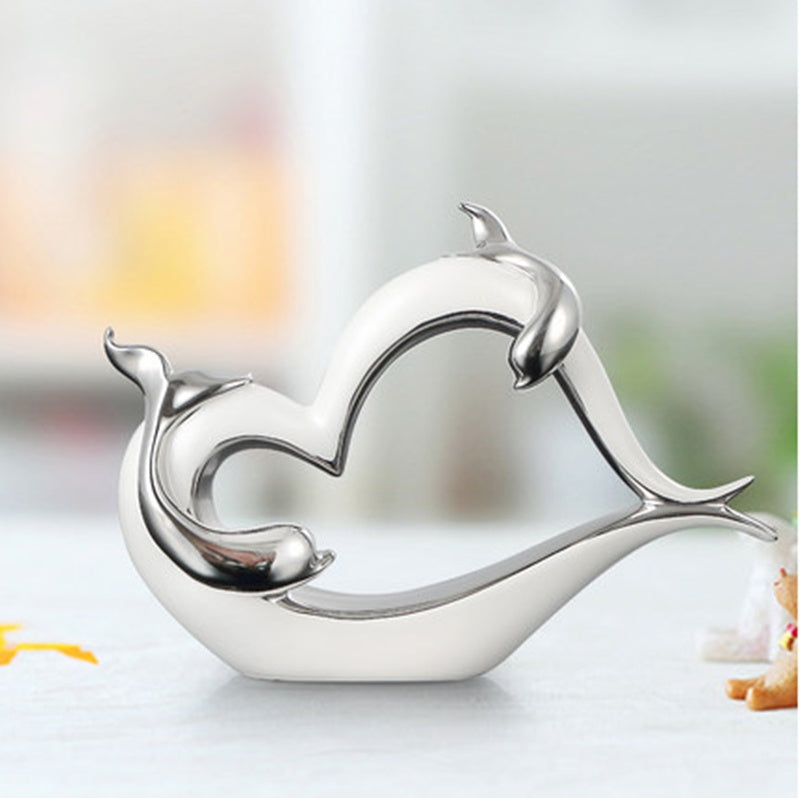 Creative Dolphin Home Ceramic Decoration