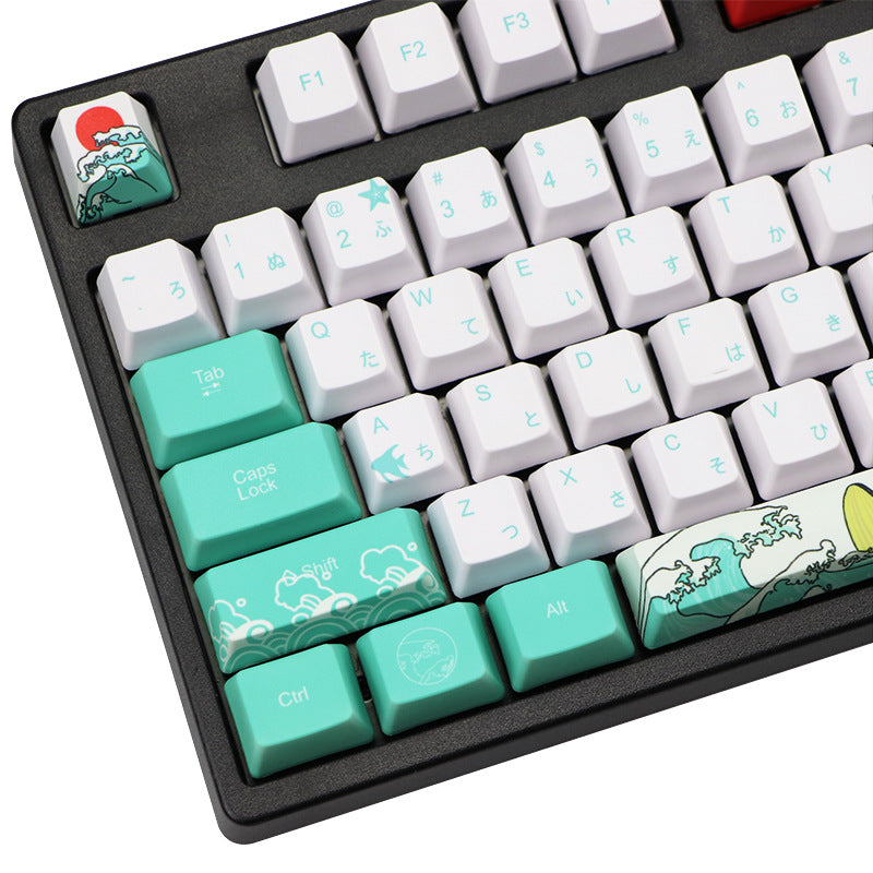 Teclado de cinco lados Coral Sea Keycap