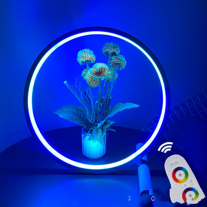 Lámpara de mesa minimalista Led Cct Rgb con cambio de Color USB y luz circular Nodic