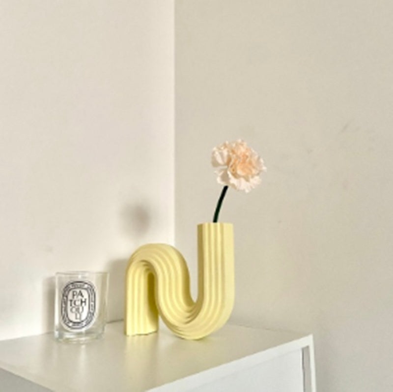 Vase créatif de forme géométrique minimaliste nordique, décoration de la maison