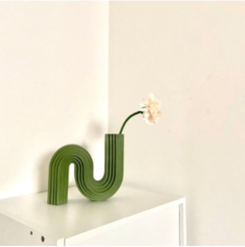 Vase créatif de forme géométrique minimaliste nordique, décoration de la maison