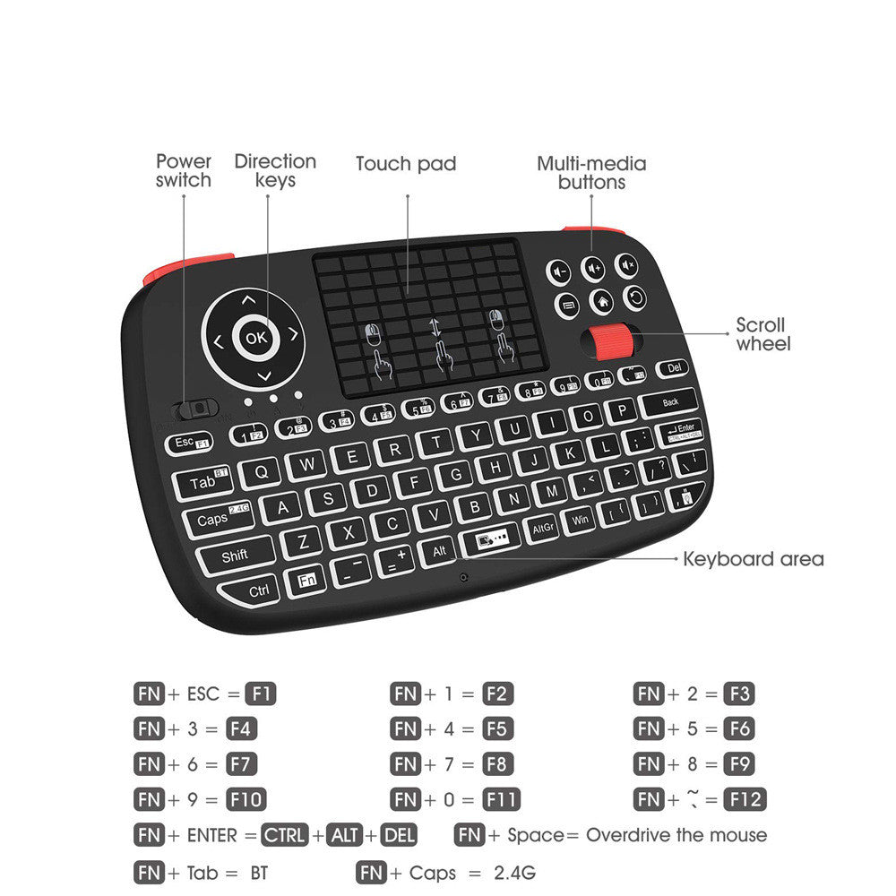 Mini clavier sans fil 2.4g de clavier de Bluetooth de téléphone portable de double mode