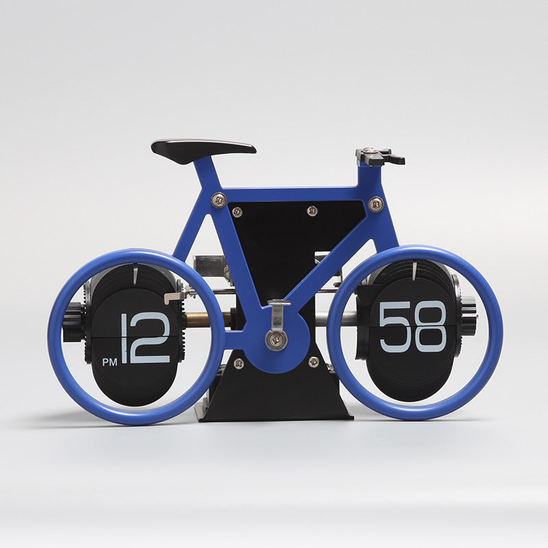 Reloj con tapa creativo, reloj con forma de bicicleta, alarma de mesa, reloj de viaje, decorativo para el hogar