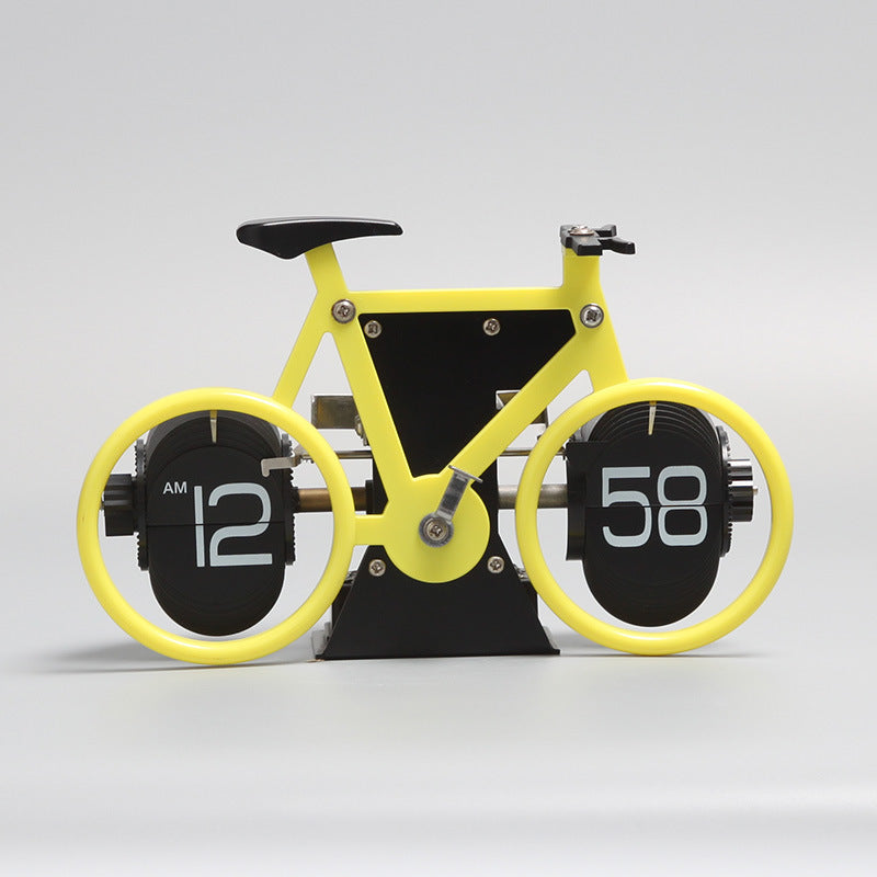 Reloj con tapa creativo, reloj con forma de bicicleta, alarma de mesa, reloj de viaje, decorativo para el hogar