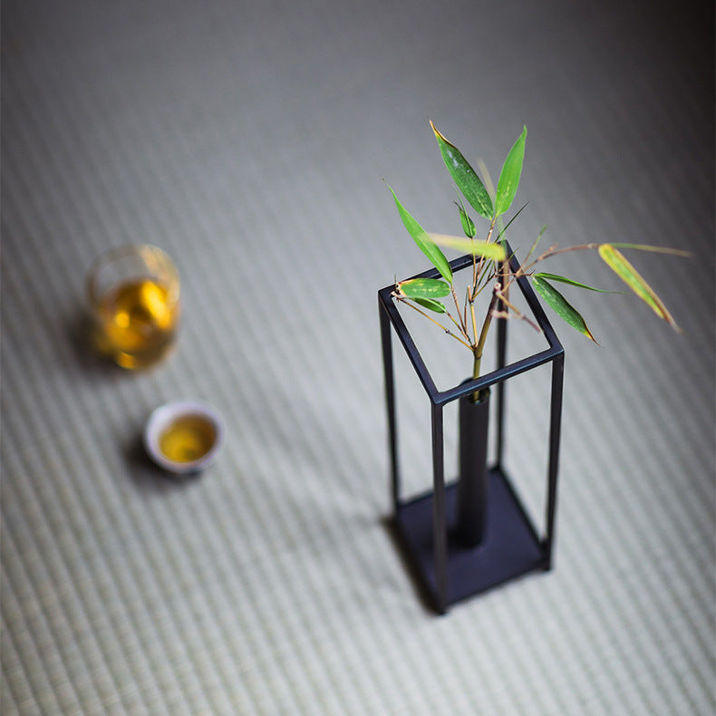 Japanese Style And Zen Tea Table Decoration, Flower Arrangement, Tea Art Performance, Tea Space Plant