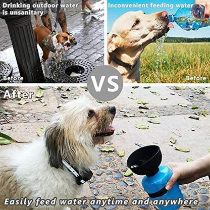 Bouteille pliable d'extérieur pour animaux de compagnie, bouteille d'eau de voyage pour chien, distributeur d'eau pour chien