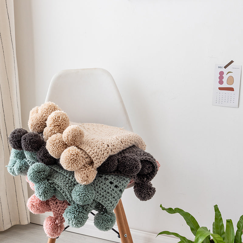 Alfombras de bolas hechas a mano Decoración del hogar de la habitación de los niños