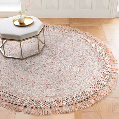 Tapis de coiffeuse pour fille tissé à la main en laine de chambre à coucher de style nordique