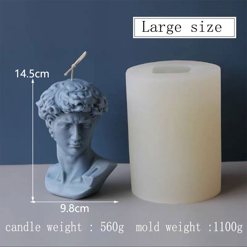 David Head Candle Mould Home Decoration Decoration