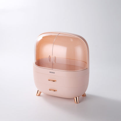 Boîte de rangement pour cosmétiques, coiffeuse de bureau anti-poussière pour la maison