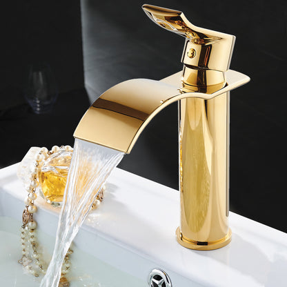 All Copper Hot And Cold Basin Faucet Single Hole Bathroom Toilet Above Counter Basin