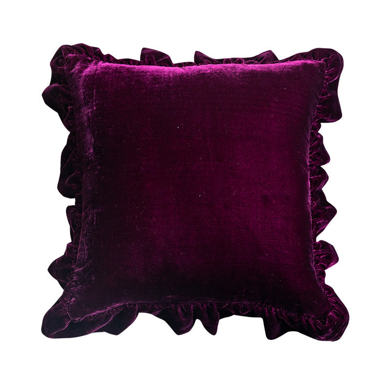 Cojín de encaje, almohada de color liso para sofá, almohada para la cintura, almohada para la cabeza, funda de almohada