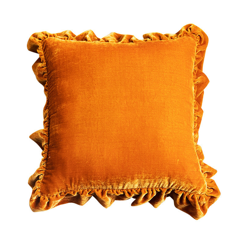 Coussin en dentelle, coussin de couleur unie, coussin de taille, coussin de tête de lit, housse de coussin