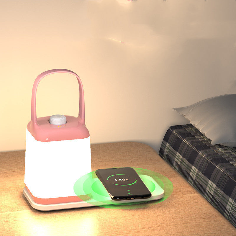 Lámpara de noche inteligente teléfono móvil carga inalámbrica dormitorio lámpara de mesa creativa