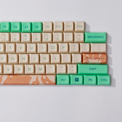 Mint Toffee DSA Ball Cap PBT Sublimación Keycap XDA104 Teclado mecánico Teclas dedicadas