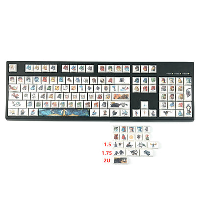 Xda Little Monster Sublimation Keycap Personality Cartoon Mechanical Keyboard Dedicated Keys