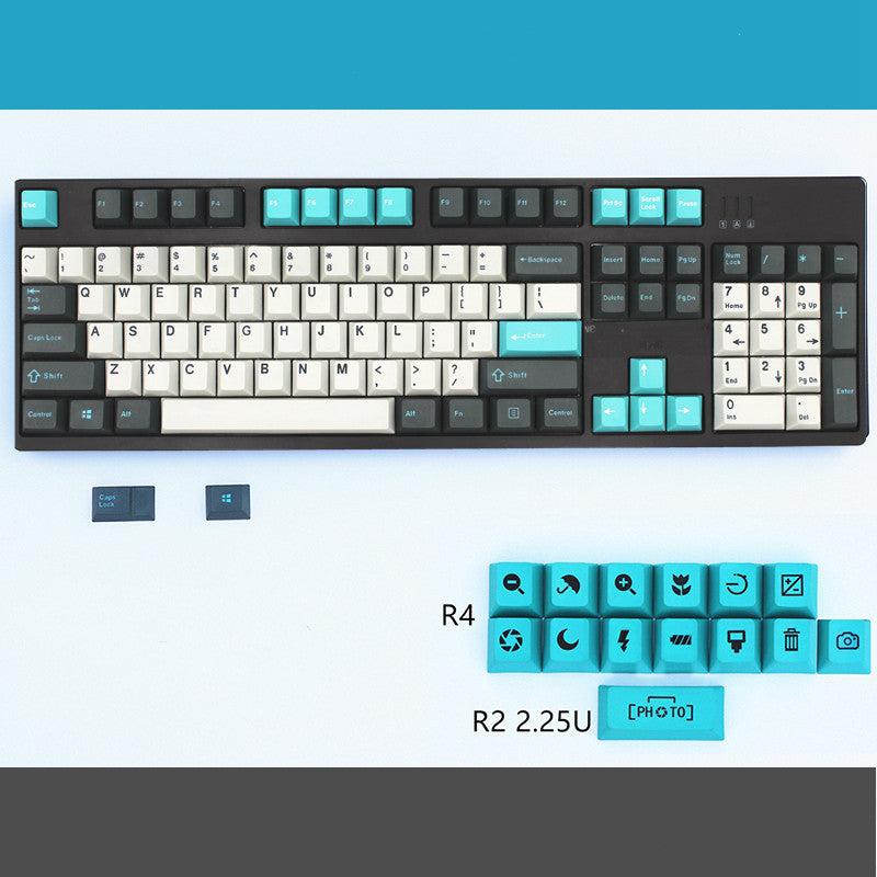 Ps Set fromage vert Nautilus Graphite Cyan bicolore Pbt clavier mécanique