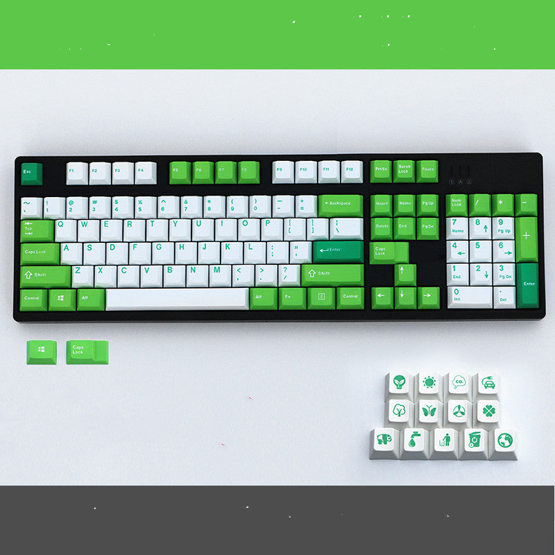 Ps Set Queso Verde Nautilus Grafito Cian Teclado mecánico Pbt de dos colores