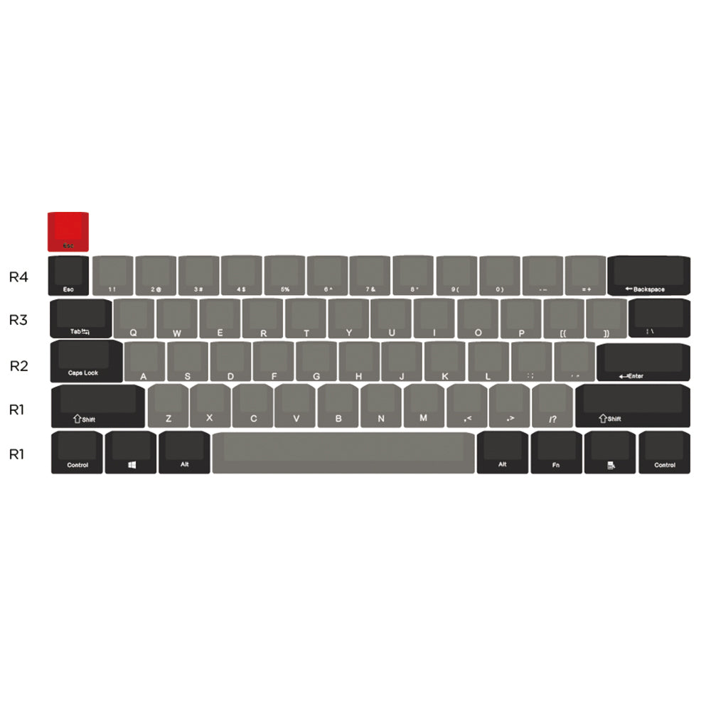 Jkdk Pbt côté gravé Dolch Transparent Keycap