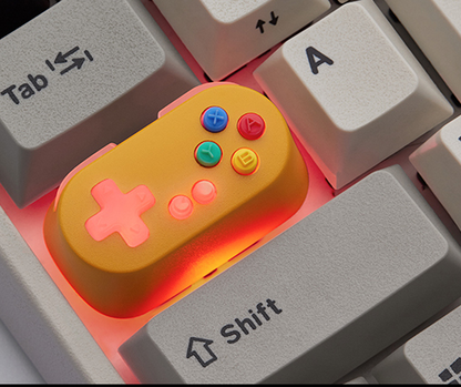 Manija de consola de juegos, interruptor de teclado mecánico inalámbrico con tapa de tecla transparente de Metal