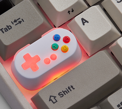 Game Console Handle Metal Transparent Keycap Wireless Mechanical Keyboard Switch