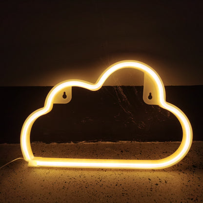 Nuages ​​Néon Forme Lumière Veilleuse Décoration Tenture Murale