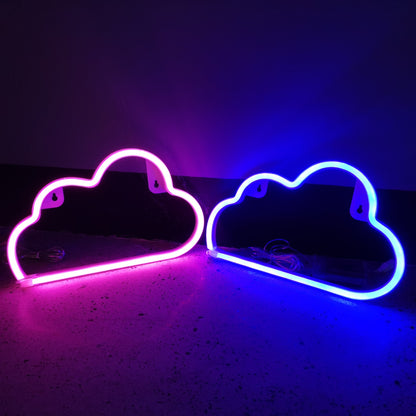 Nuages ​​Néon Forme Lumière Veilleuse Décoration Tenture Murale