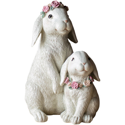 Guirlande de décoration de lapin, ornements en résine, accessoires pour la maison