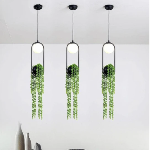 Creative Flower Pot Iron Aisle Chandelier