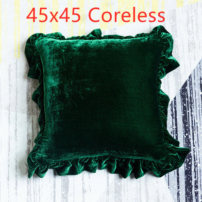 Coussin en dentelle, coussin de couleur unie, coussin de taille, coussin de tête de lit, housse de coussin