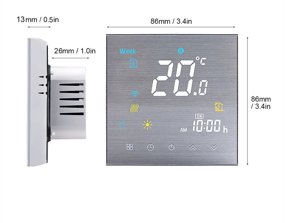 Controlador de temperatura de horno montado en la pared