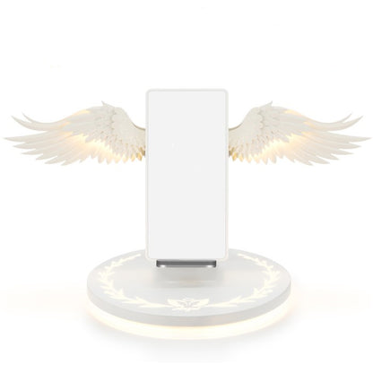 Universal Colorful LED Angel Wings Qi Wireless Charger Charge Dock For Mobile Phone Fast Charger