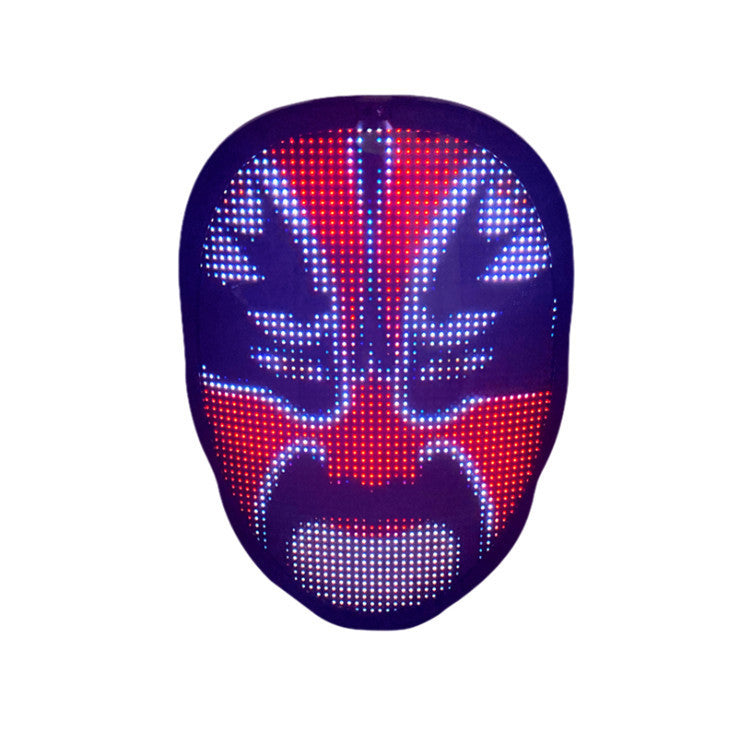 Masque LED changeant de visage, masque lumineux, contrôle par application, masque brillant à faire soi-même pour les fêtes, le carnaval, le DJ