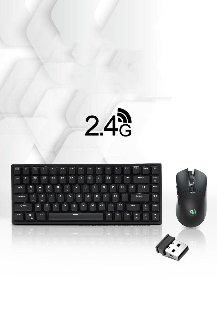 Juego de teclado y mouse mecánico inalámbrico rk526