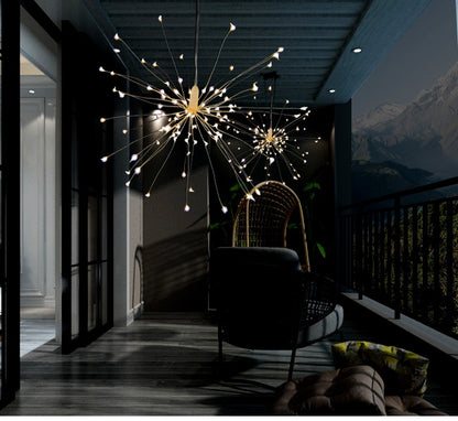 Nuevo Luz Solar de fuegos artificiales, luz Led de explosión para habitación, decoración