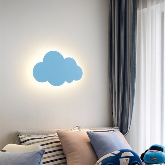 Applique murale pour chambre d'enfant, lampe nuage colorée, lampe murale Led de dessin animé