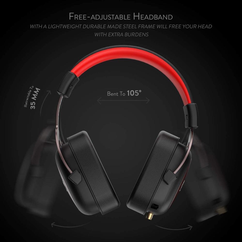 Redragon H510 casque de jeu pour ordinateur de jeu 7.1 canaux monté sur la tête mange des écouteurs de poulet pour écouter la Position sonore