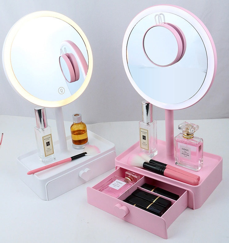 Miroir de maquillage de coiffeuse LED