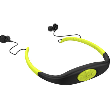 Écouteurs sans fil Bluetooth 2 en 1 et lecteur de musique MP3, casque d'écoute 8G, étanche IPX8, tour de cou pour Sport de natation, casque stéréo avec micro