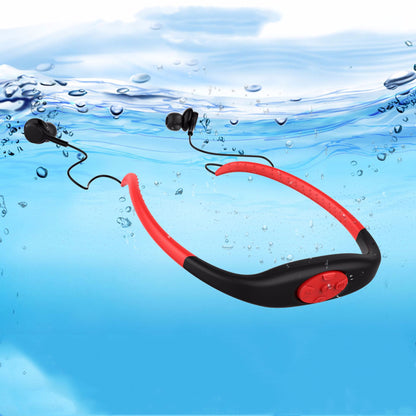 Écouteurs sans fil Bluetooth 2 en 1 et lecteur de musique MP3, casque d'écoute 8G, étanche IPX8, tour de cou pour Sport de natation, casque stéréo avec micro