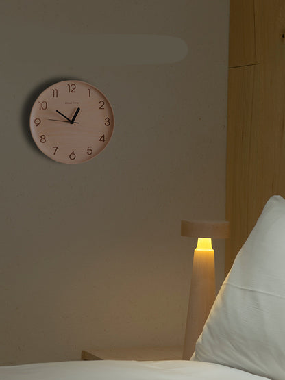 Nordic Beech Wood Simple, Concise, Warm And Versatile Silent Wall Clock