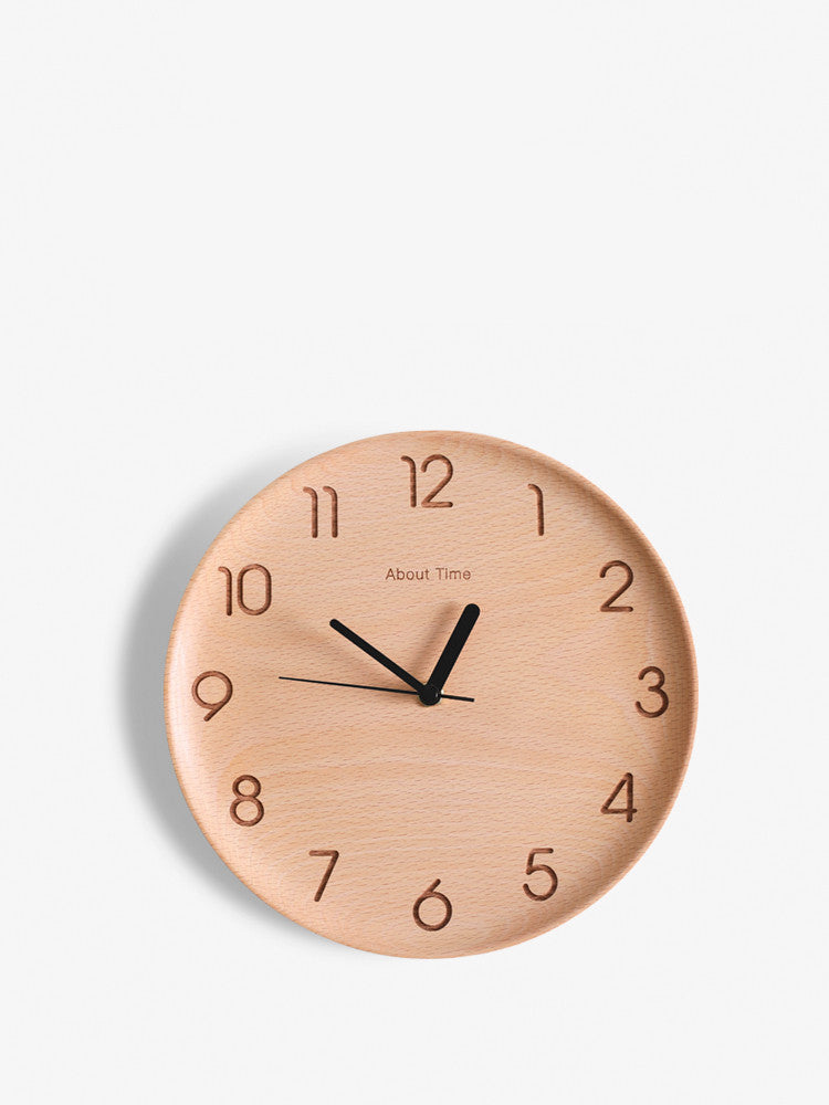 Nordic Beech Wood Simple, Concise, Warm And Versatile Silent Wall Clock