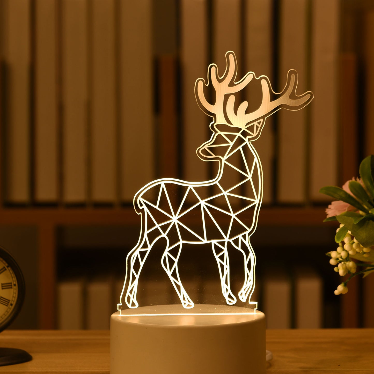 Lampe d'ambiance de chambre à coucher, veilleuse 3D de dessin animé