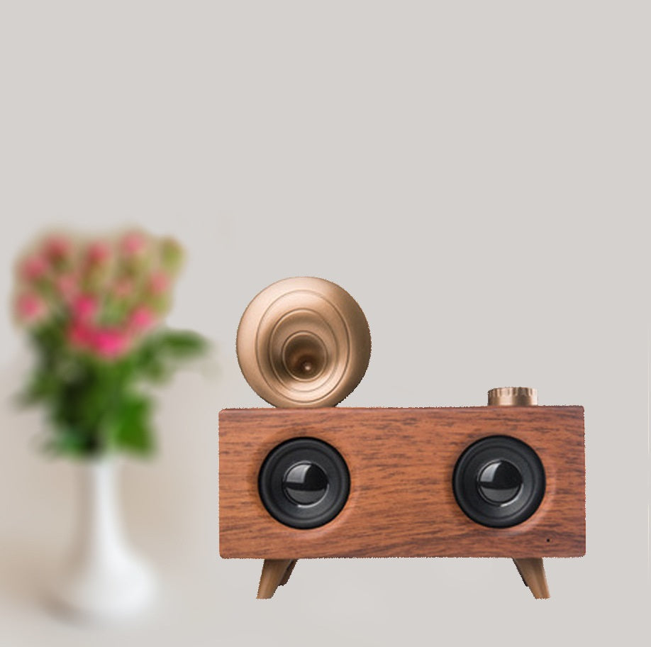 Altavoz Bluetooth inalámbrico con forma de flor y bocina para el hogar