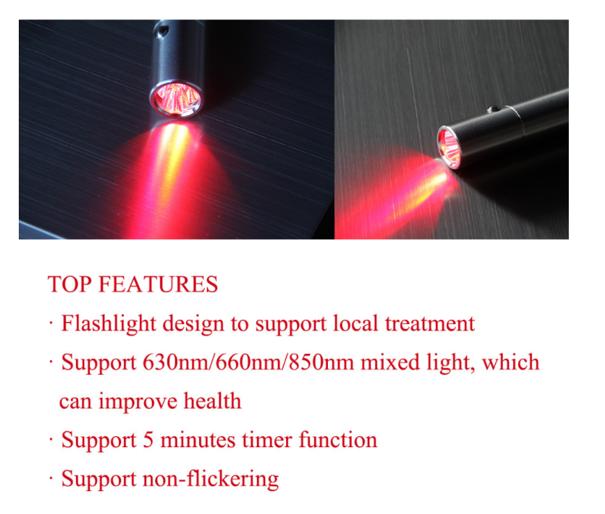 Infrared Physiotherapy Lamp Red Light Portable Flashlight