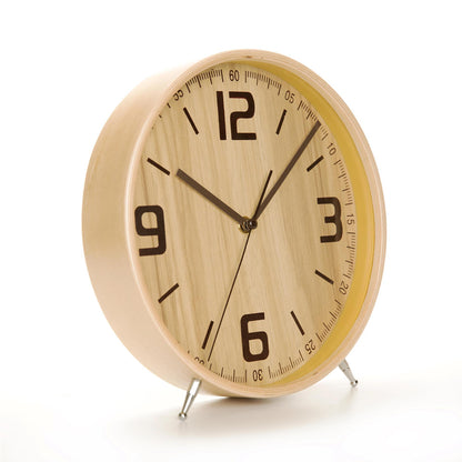 Reloj de mesa de cuarzo de madera con puntero simple de estilo europeo